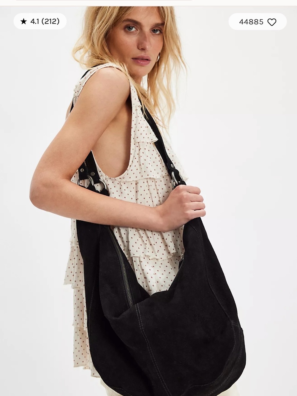 Free People Roma Suede Tote in Lilac Dusk
